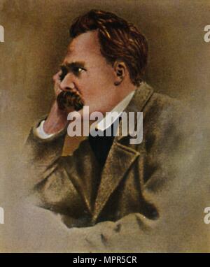 "Friedrich Nietzsche 1844-1900", 1934. Artista: sconosciuto. Foto Stock