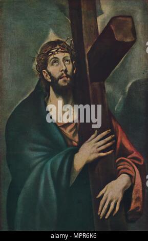 "Kreuztragender Christus', (il Cristo che porta la croce), c1577-1587, (1938). Artista: El Greco. Foto Stock