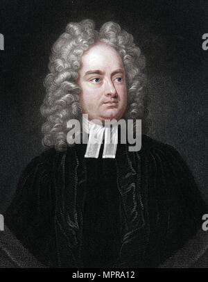 Jonathan Swift, ecclesiastico anglo-irlandese, Satiro e poeta. Artista: sconosciuto. Foto Stock