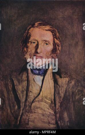 'John Ruskin 1819-1900", 1879, (1947). Artista: Hubert von Herkomer. Foto Stock