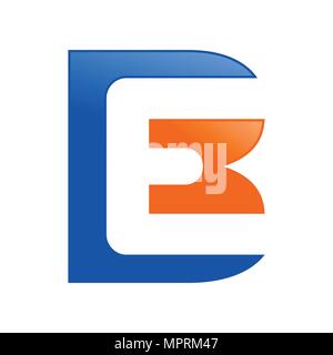 Essere iniziali Lettermark simbolo vettore Logo grafico del modello di progettazione Illustrazione Vettoriale