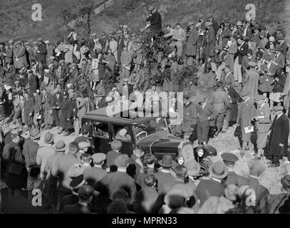 Swift competere nel MCC Lands End Trial, mendicanti di posatoio, Devon, 1929. Artista: Bill Brunell. Foto Stock