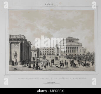 Il Teatro Alexandrinsky di San Pietroburgo, 1840s. Foto Stock