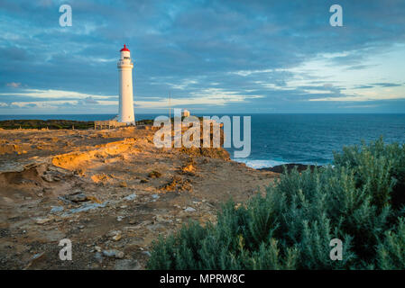 Cape Nelson stato parco al tramonto, vista del faro Foto Stock