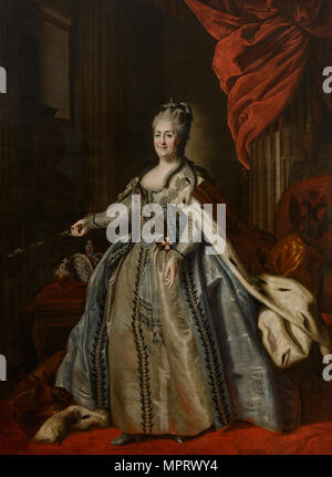 Ritratto di imperatrice Caterina II (1729-1796). Foto Stock