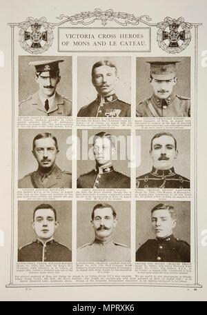 Victoria Cross eroi di Mons e Le Cateau, c1914-1919. Foto Stock