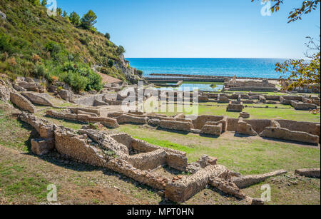 Tiberio della Villa, rovine romane vicino a Sperlonga, la provincia di Latina, Lazio, Italia centrale. Foto Stock