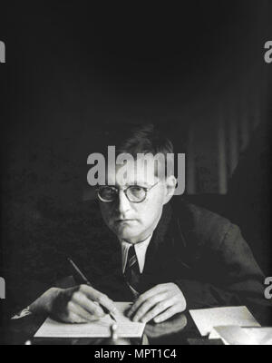 Ritratto del compositore Dmitri Šostakovič (1906-1975). Foto Stock