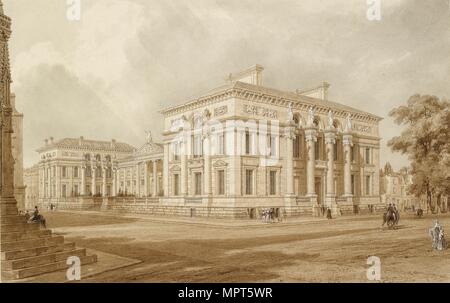 Sud Est vista dell'edificio di Taylor e Università gallerie, xix secolo. Artista: JMW Turner. Foto Stock