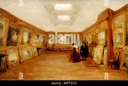 Interno del Turner Gallery: l'artista mostra le sue opere, post 1851. Artista: George Jones. Foto Stock