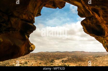 Grotta Lasa Geel interni di roccia nei pressi di Hargeisa in Somalia Foto Stock