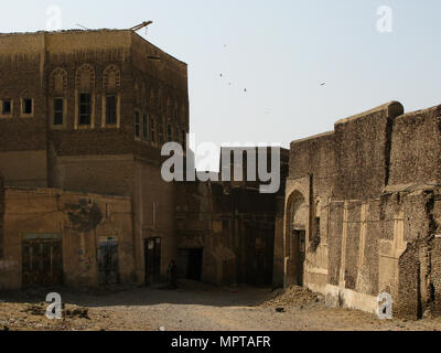 Vista esterna di Zabid fortezza vecchia - 06 novembre 2009 Zabid Yemen Foto Stock