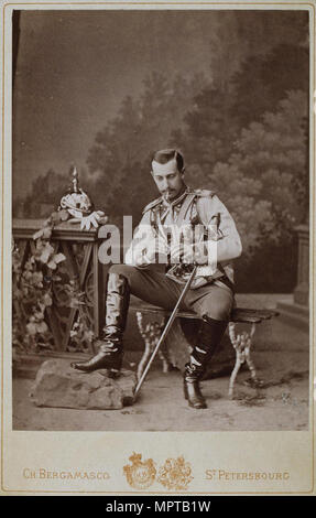 Ritratto del Granduca Sergei Maximilianovich di Leuchtenberg (1849-1877). Foto Stock