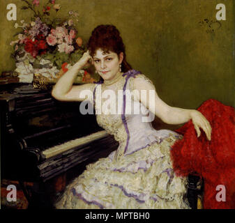 Ritratto di pianista e compositore Sophie Menter (1846-1918). Foto Stock