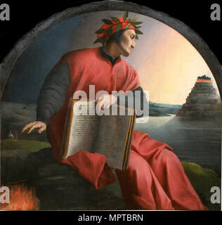 Ritratto di Dante Alighieri (1265-1321). Foto Stock