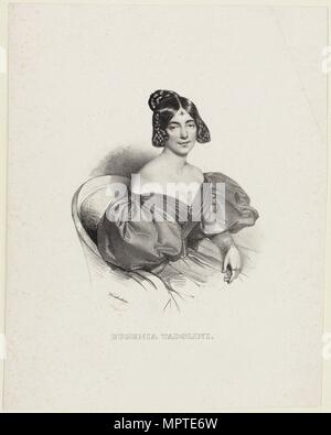 Ritratto del soprano lirico Eugenia Tadolini, née Savorani (1809-1872), 1.830 s. Foto Stock