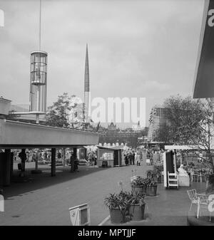 Festival of Britain Site, South Bank, Lambeth, Londra, 1951. Artista: MW Parry. Foto Stock