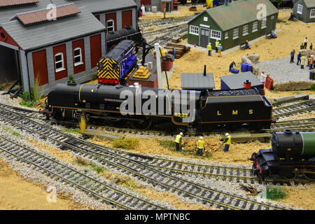 Un modello della classe di incoronazione locomotiva, la Duchessa di Sutherland Foto Stock