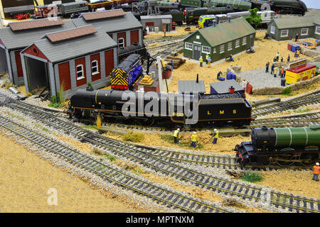 Un modello della classe di incoronazione locomotiva, la Duchessa di Sutherland Foto Stock