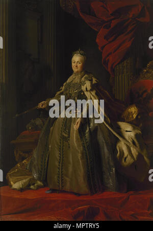 Ritratto di imperatrice Caterina II (1729-1796). Foto Stock