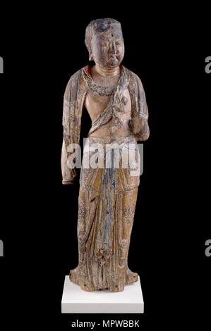 La figura del bodhisattva Guanyin, Northern Song Dynasty, 960-1127. Artista: sconosciuto. Foto Stock