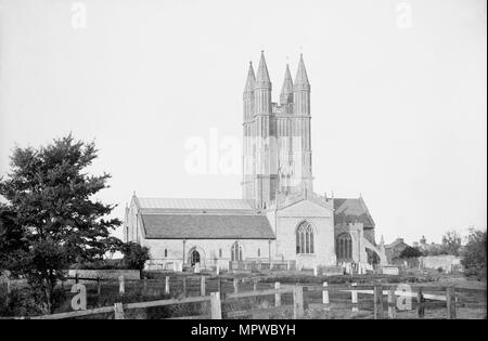 Sampson St è la Chiesa, Cricklade, Wiltshire, 1883. Artista: Henry oggetto di scherno. Foto Stock