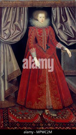 Catherine Howard, contessa di Suffolk, c1615. Artisti: William Larkin, Catherine Howard. Foto Stock