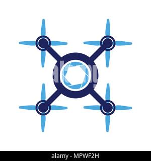 Quattro Elica Aero Drone Fotografia simbolo Vector Graphic Logo Design Illustrazione Vettoriale