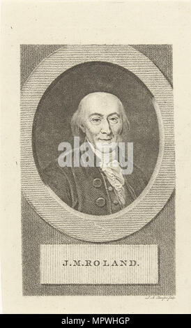 Jean-Marie Roland de La Platière (1734-1793), 1790s. Foto Stock