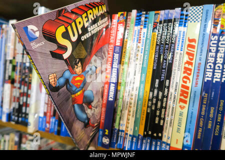 Superman fumetti, NYC, STATI UNITI D'AMERICA Foto Stock