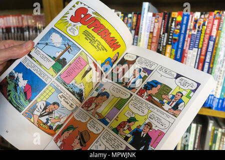 Superman fumetti, NYC, STATI UNITI D'AMERICA Foto Stock