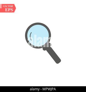 Icona lente vettore, design piatto migliore icona vettoriale EPS 10 Illustrazione Vettoriale