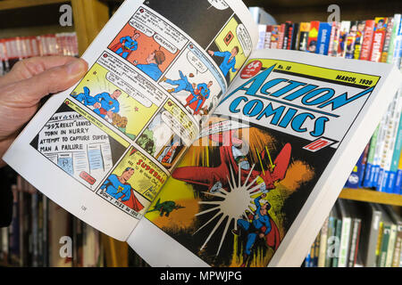 Superman fumetti, NYC, STATI UNITI D'AMERICA Foto Stock