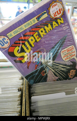 Superman fumetti, NYC, STATI UNITI D'AMERICA Foto Stock