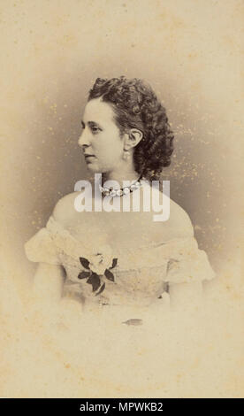 Ritratto della Granduchessa Alexandra Iosifovna di Sax-Altenburg (1830-1911), ca 1865. Foto Stock