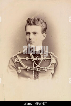 Ritratto del Granduca Sergei Alexandrovich di Russia (1857-1905), 1874. Foto Stock