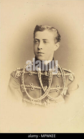 Ritratto del Granduca Nicholas Nikolaevich (giovani) della Russia (1856-1929), 1874. Foto Stock