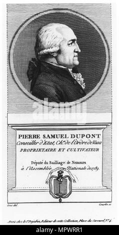 Pierre Samuel Du Pont de Nemours (1739-1817), 1789. Foto Stock