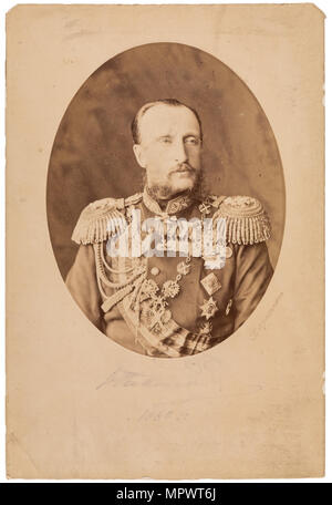 Ritratto del Granduca Nicholas Nikolaevich (il vecchio) della Russia (1831-1891), 1880. Foto Stock