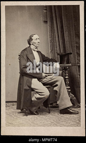 Ritratto di Hans Christian Andersen (1805-1875), ca 1865. Foto Stock