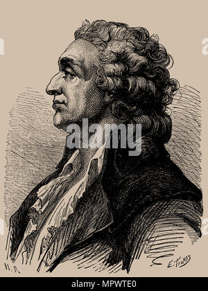 Ritratto di Marie Jean Antoine Nicolas Caritat, Marchese de Condorcet (1743-1794), . Foto Stock