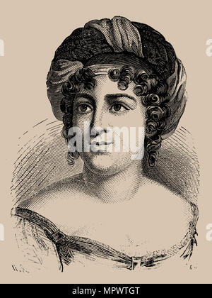 Ritratto di autore Baronne Anne Louise Germaine de Staël (1766-1817), 1889. Foto Stock