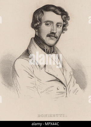 Ritratto del compositore Gaetano Donizetti (1797-1848). Foto Stock