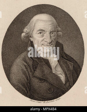 Ritratto del compositore Karl Friedrich Fasch cristiana (1736-1800), 1797. Foto Stock