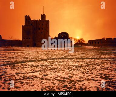 Rochester Castle, Kent, tardo ventesimo o inizio del XXI secolo. Artista: sconosciuto. Foto Stock