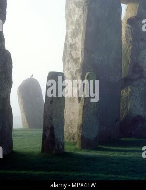 Stonehenge, Wiltshire. Artista: sconosciuto. Foto Stock