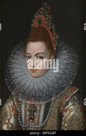 Ritratto di Infanta Isabella Clara Eugenia di Spagna (1566-1633), c. 1598. Foto Stock