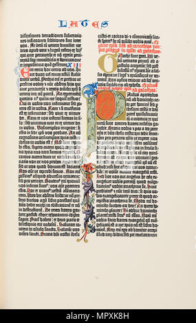 La Bibbia di Gutenberg, 1454. Foto Stock