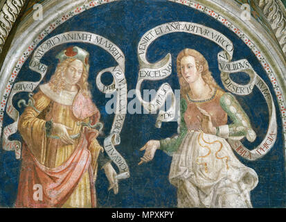 Il profeta Geremia e la Sibilla Frigia, 1492-1495. Foto Stock