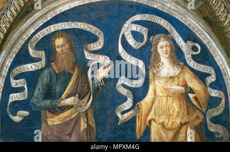 Il profeta Geremia e il Agrippine Sibilla, 1492-1495. Foto Stock